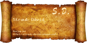 Straub Dávid névjegykártya